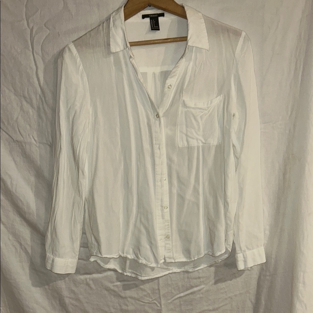 White Button-Up Blouse
